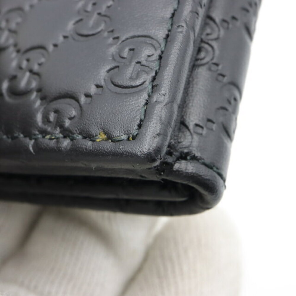 Gucci double hook wallet leather Guccissima black - Picture 6 of 6